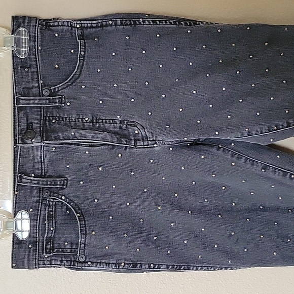 Madewell 10in High Rise Metallic Dot Skinny Jeans - Size 27 - Picture 3 of 8